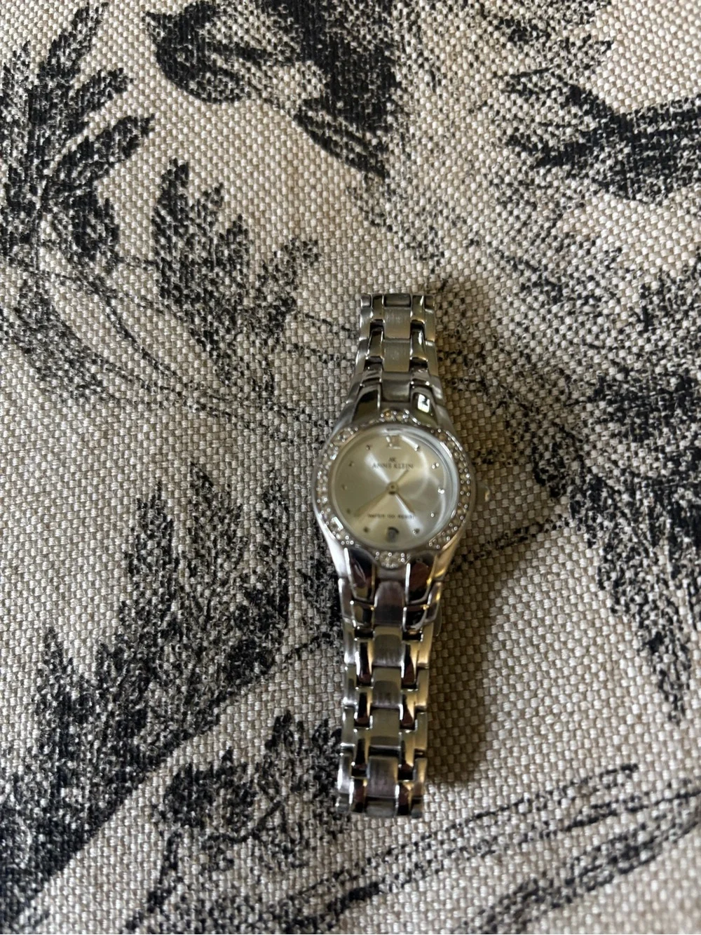 Anne Klein Silver Tone Crystal Accent Women's Watch looks new